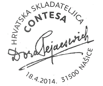 HRVATSKA SKLADATELJICA CONTESA DORA PEJACSEVICH
